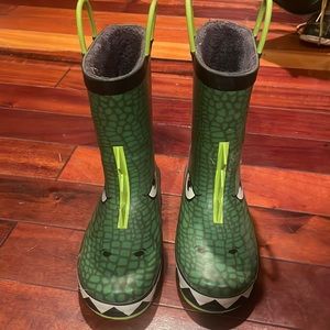 Kids dinosaur rain boots